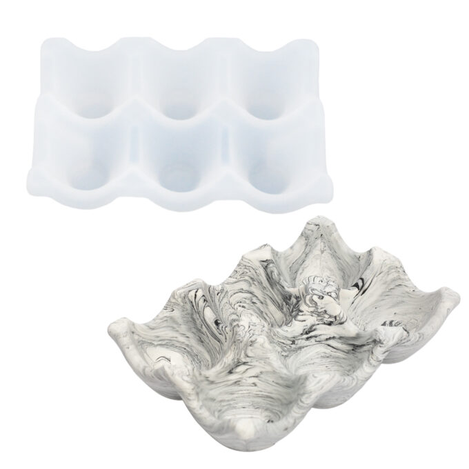 Silicone mould for casting a Jesmonite egg box