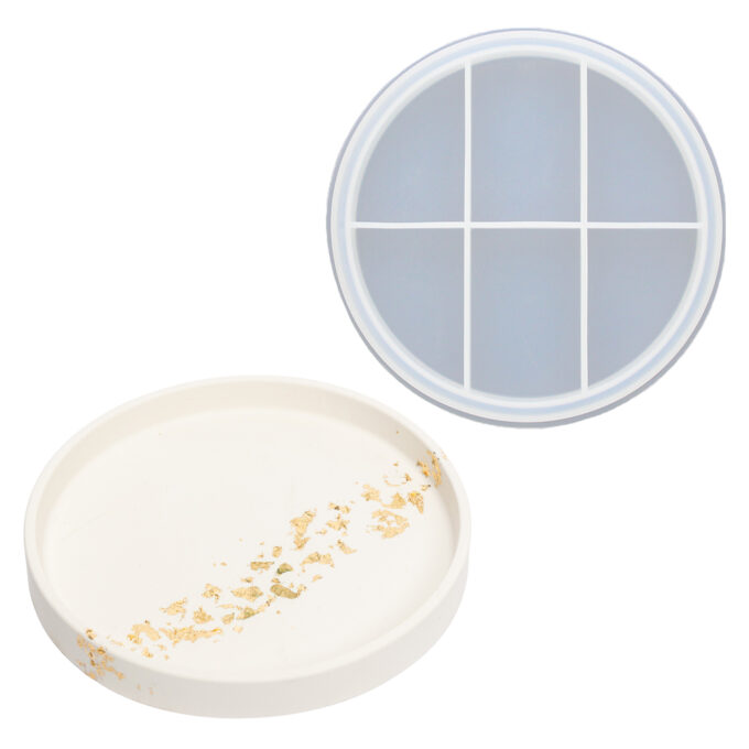 Moule en silicone pour couler une petite pièce ronde Jesmonite bol