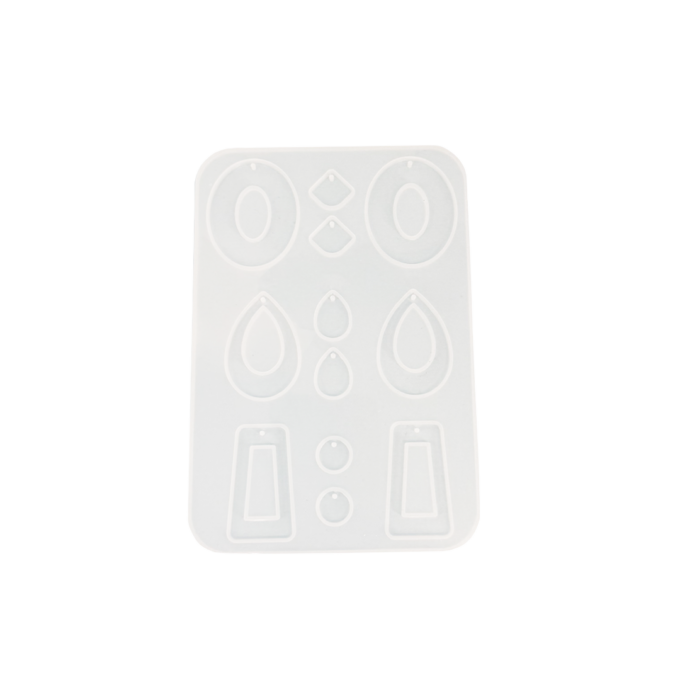 Silicone mould for casting minimalist earrings in Reslin