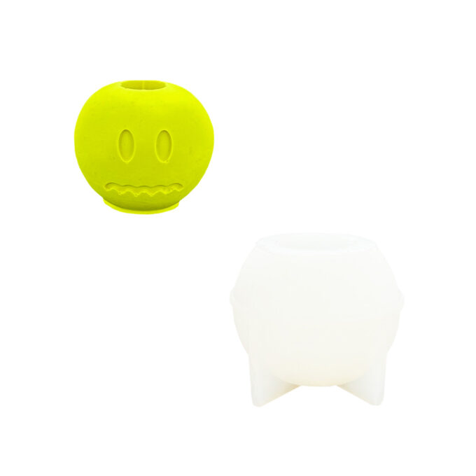 Silicone mould for casting a Jesmonite candle holder with bang design