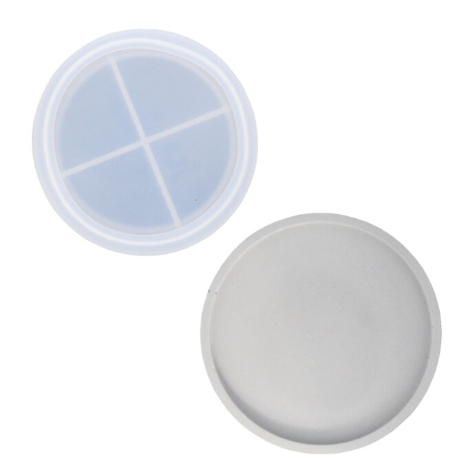 Extra strong silicone mould for casting round coasters