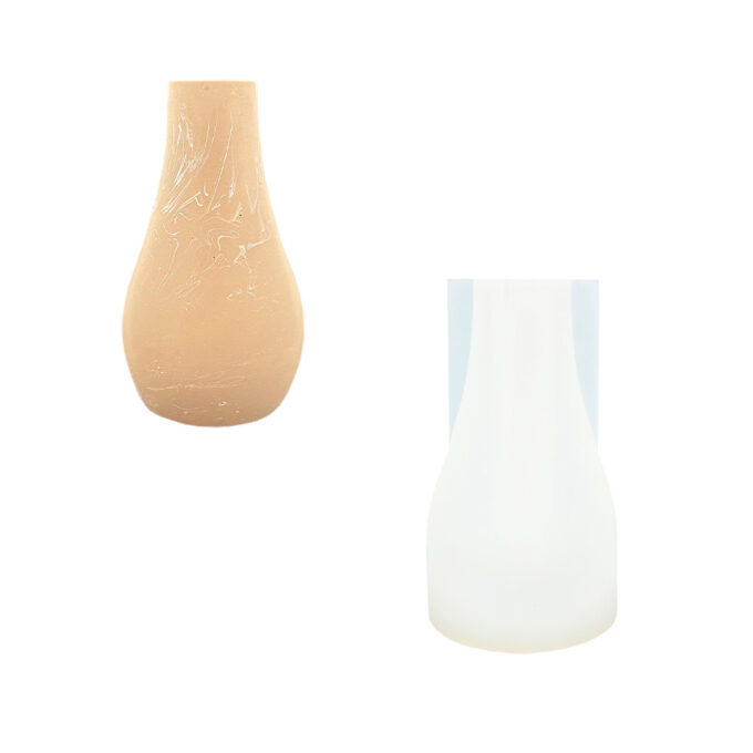 Silicone mould for casting an oval Jesmonite vase