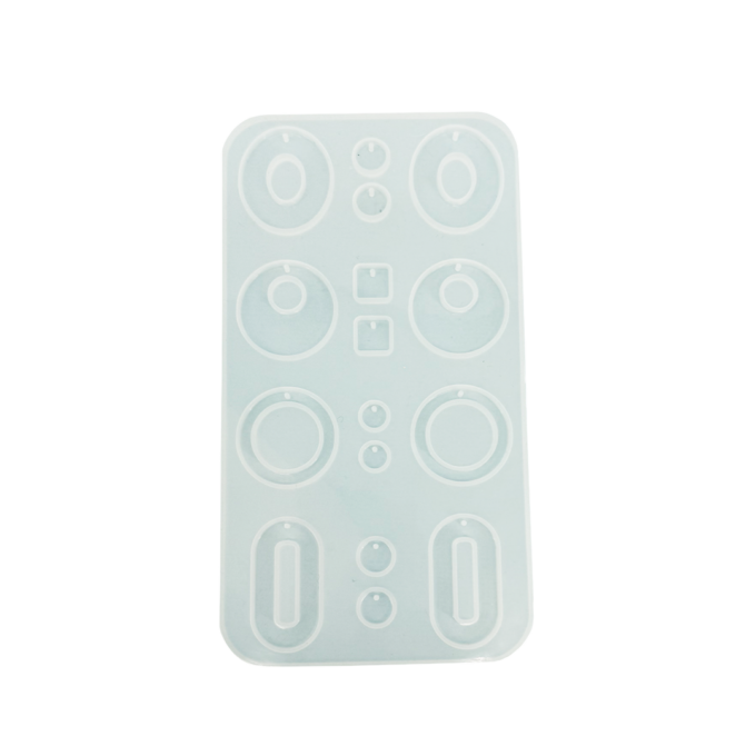 Silicone mould for casting retro-style earrings in Reslin