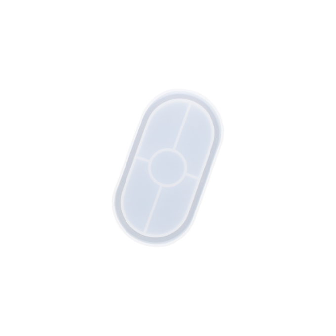 Silicone mould for casting an oval dish in Reslin