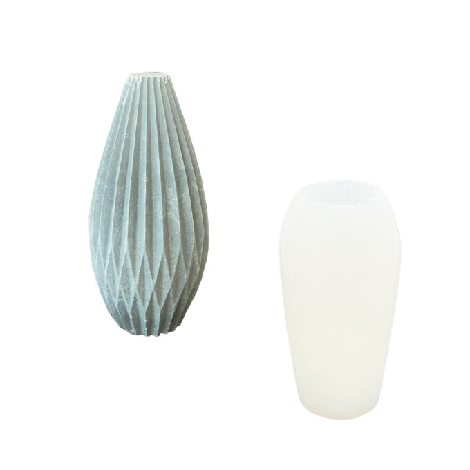 Silicone mould for casting a striped Jesmonite cone