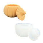 Stampo in silicone per realizzare un barattolo in stile " Jesmonite " con coperchio per conservare le zucche