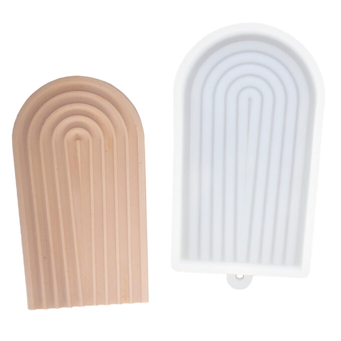 Moule en silicone pour couler un moule étroit Jesmonite décoration arc-en-ciel