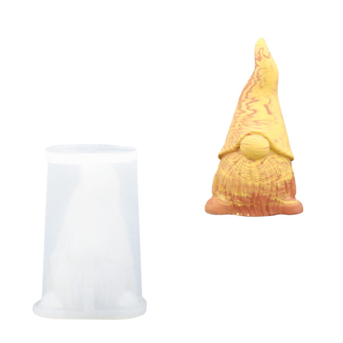 Silicone mould for casting a decorative Jesmonite garden gnome figurine