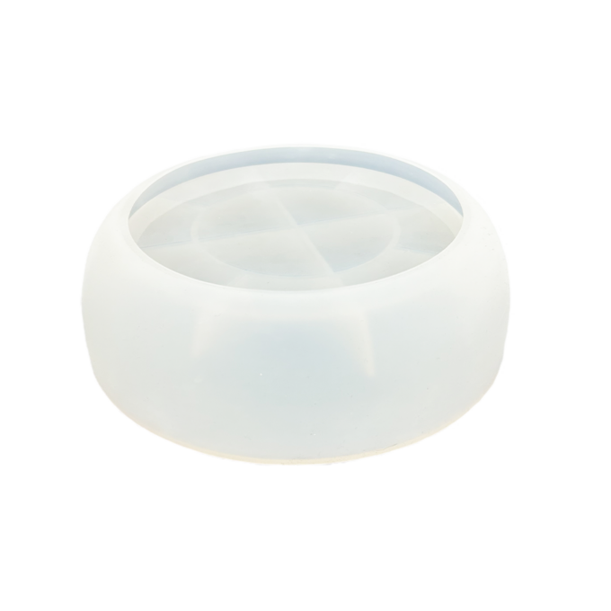 Silicone mould for casting a large round bowl in Reslin