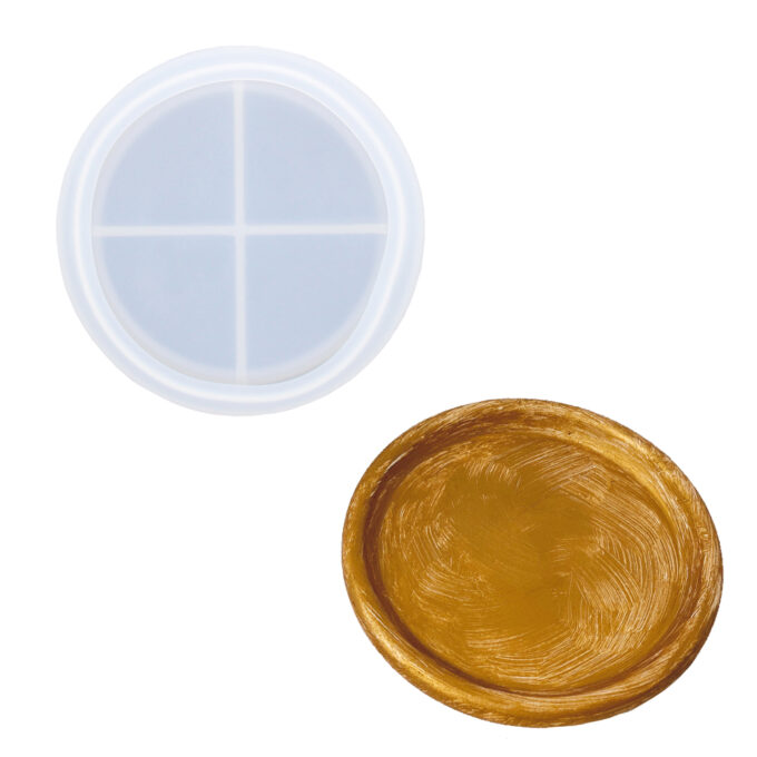 Silicone mould for casting a round Jesmonite bowl