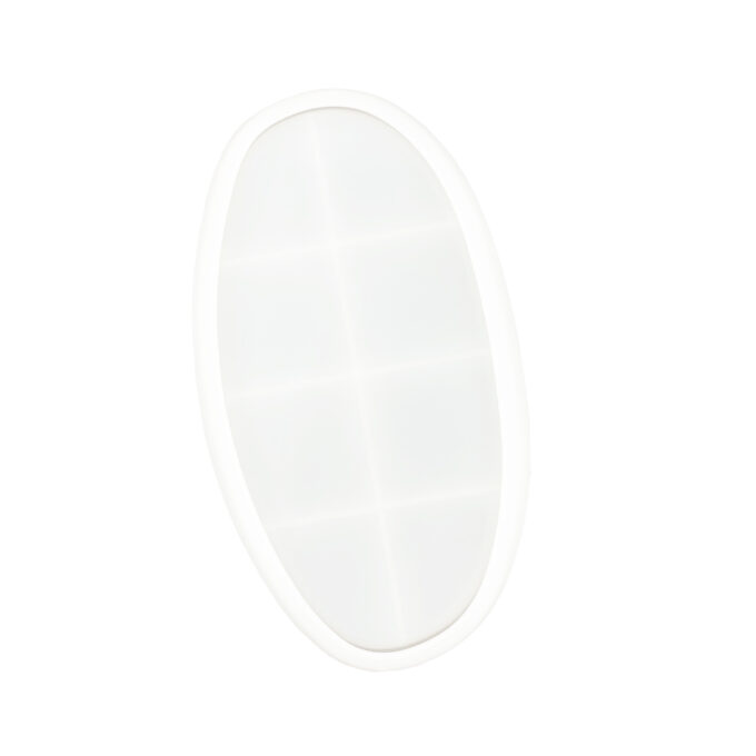 Silicone mould for casting an irregular oval bowl in Reslin