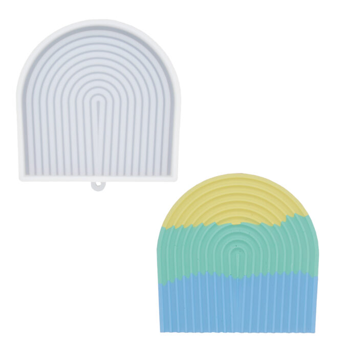Moule en silicone pour le moulage d'une large Jesmonite décoration arc-en-ciel