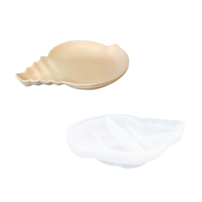 Moule en silicone pour couler un bol décoratif en coquillage. Jesmonite