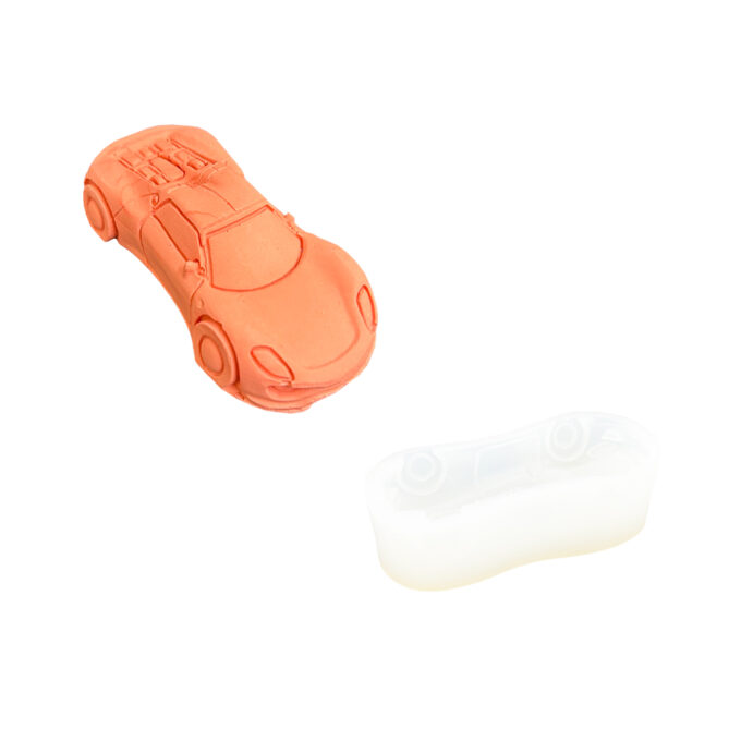 Stampo in silicone per la realizzazione di una decorazione per auto “ Jesmonite ”