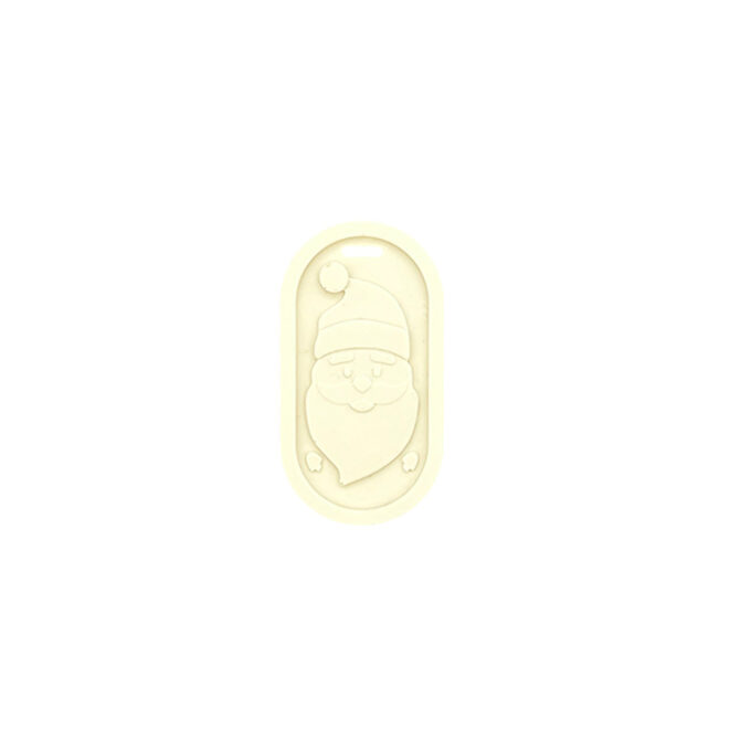 Silicone mould for casting a Jesmonite Santa Claus Christmas hanger