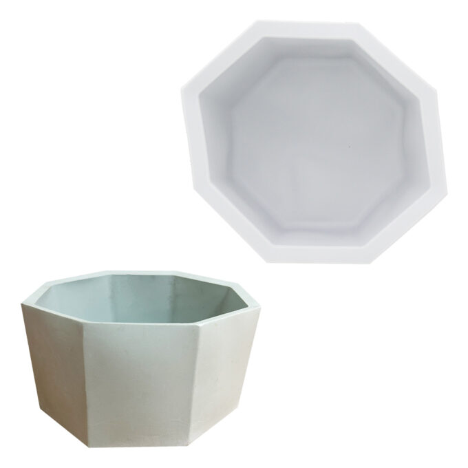 Silikonform für gießen ein sechseckiges Jesmonite Blumentopf