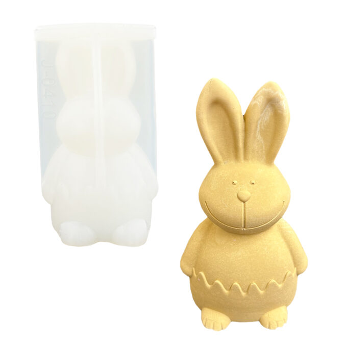 Moule en silicone pour couler une grande pièce Jesmonite décoration lapin