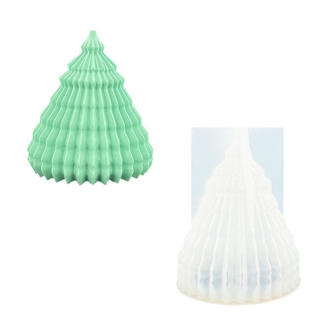 Moule en silicone pour couler un motif rayé moyen Jesmonite décoration de sapin de Noël
