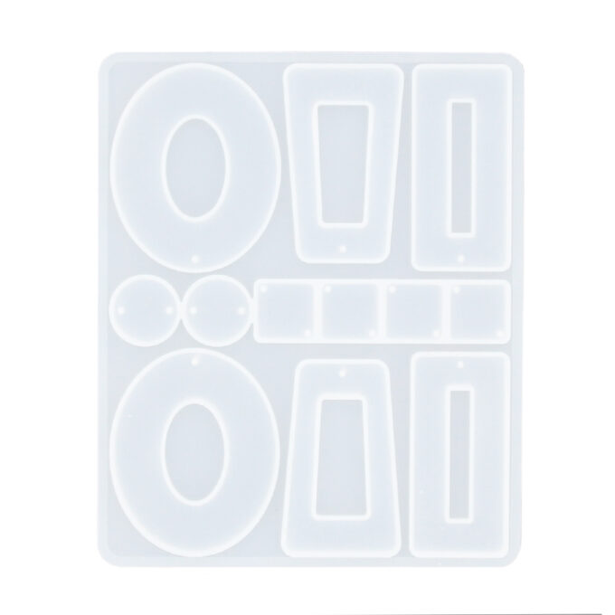 Silicone mould for casting hoop earrings in Reslin