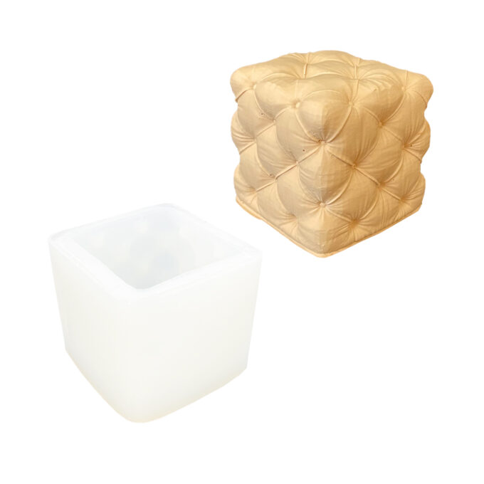 Moule en silicone pour le moulage d'un canapé en forme de canapé Jesmonite cube