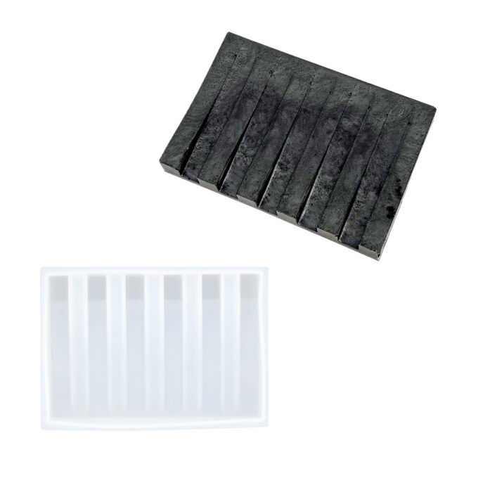 Silicone mould for casting a Reslin soap dish for the bathroom
