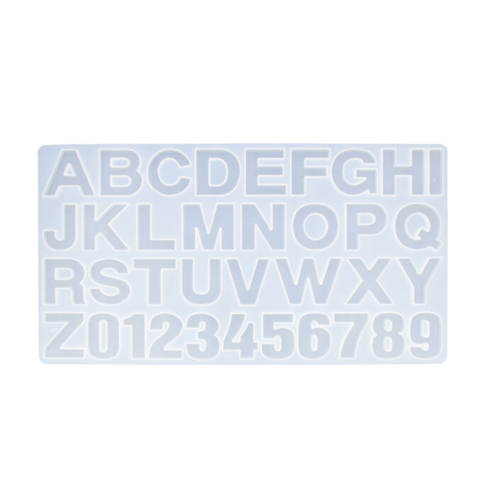 Silicone mould for casting Jesmonite alphabet letters and numbers