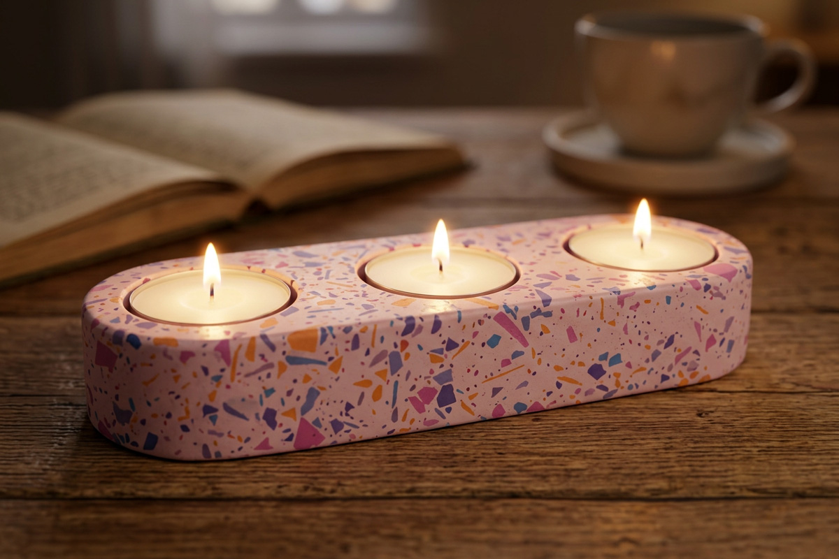 Jesmonite® Kerzenhalter: Anleitung Guss Sie sicher bei Home
