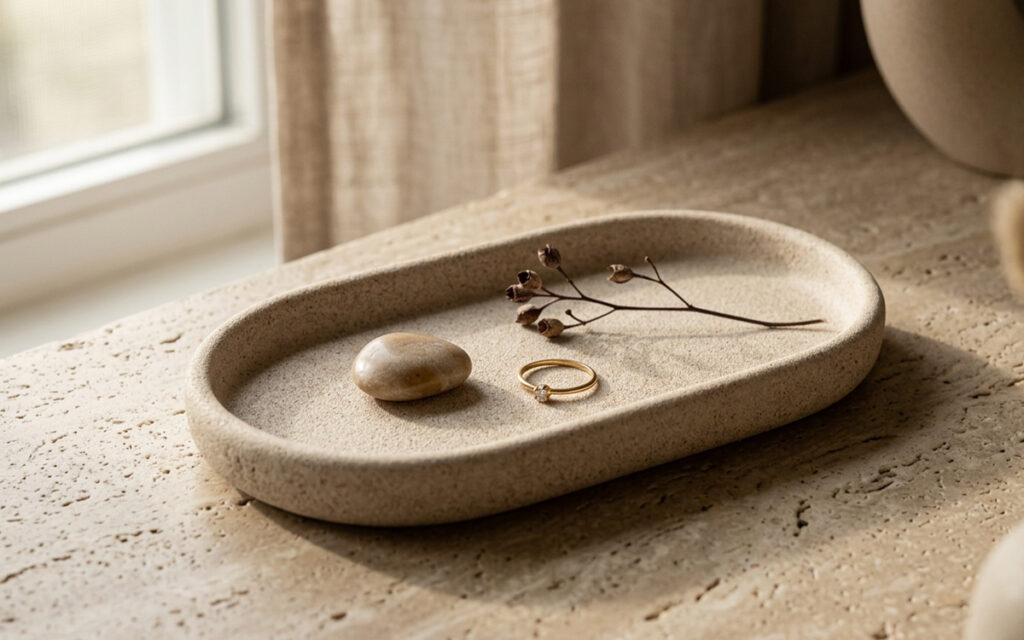 A stone-look outdoor Jesmonite® AC730 pot