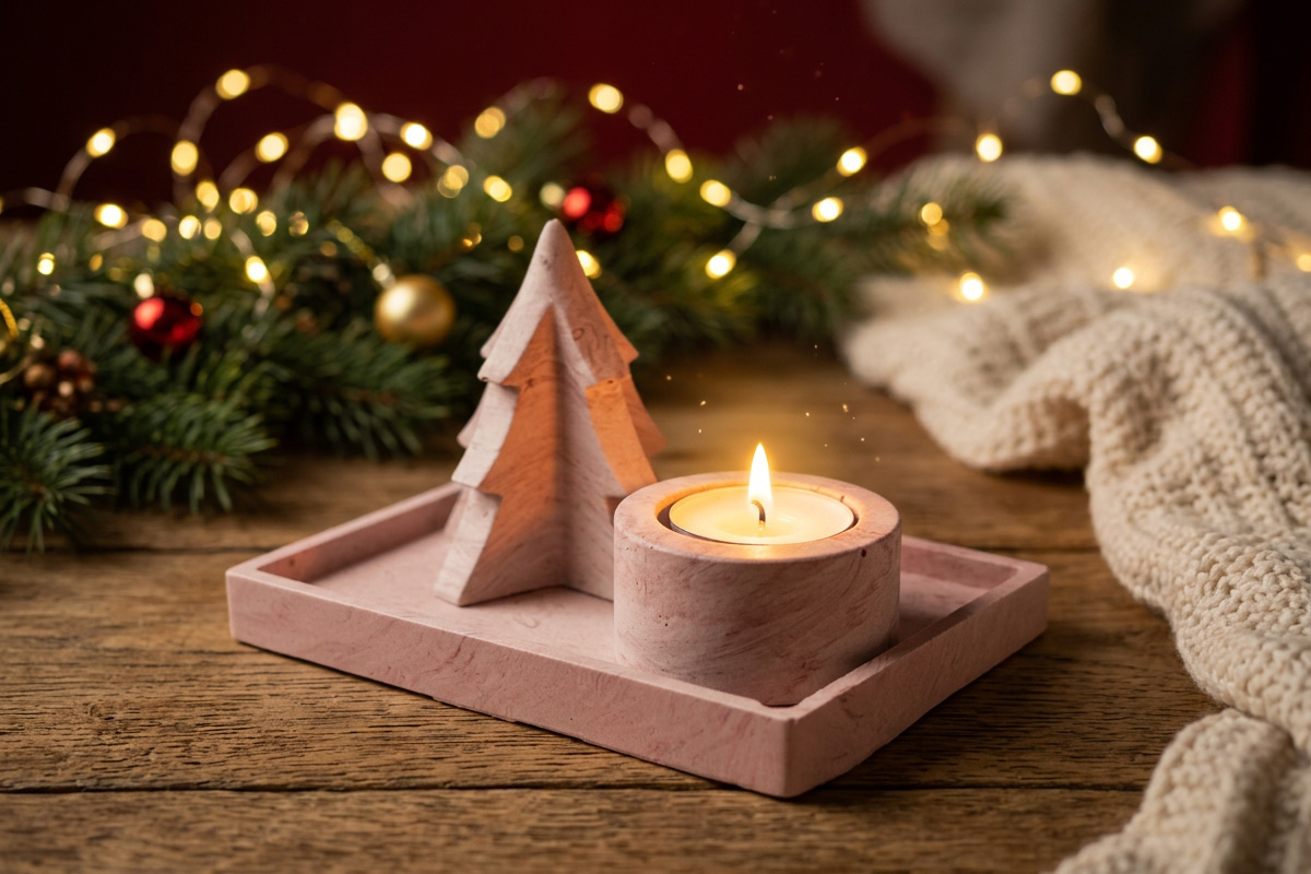 Décorations de Noël et idées cadeaux faites main Jesmonite®