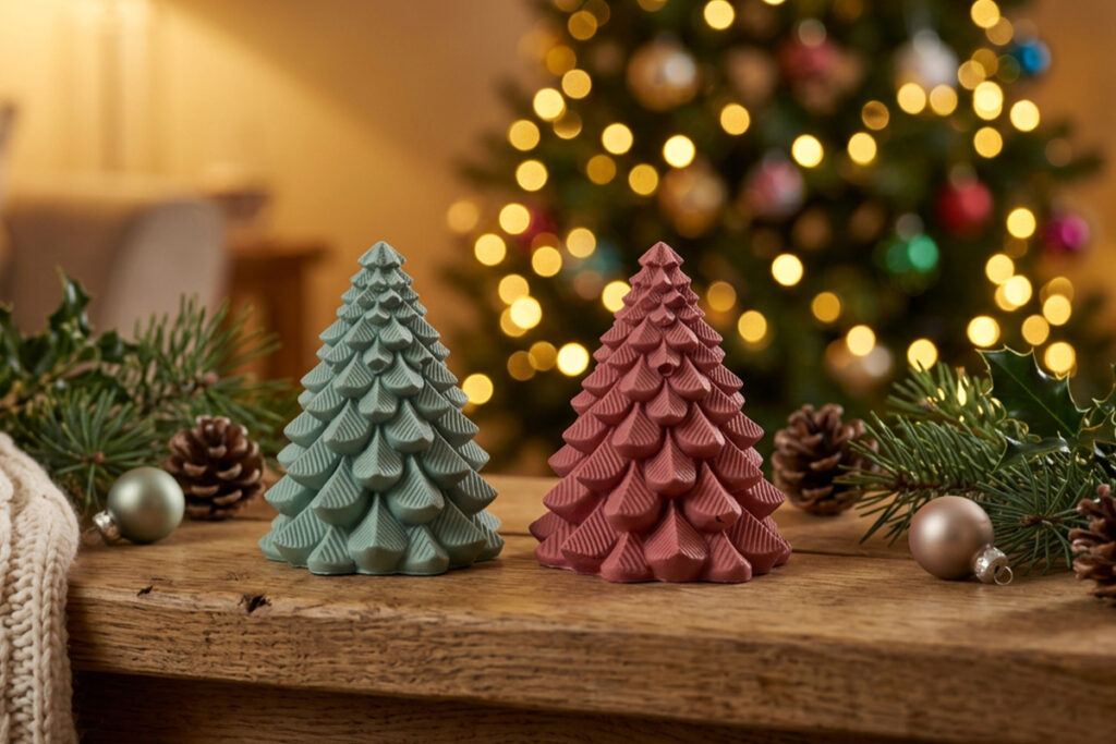 Casting Jesmonite sapins de Noël