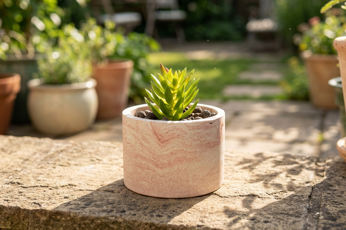 Jardinière extérieure étanche Jesmonite®