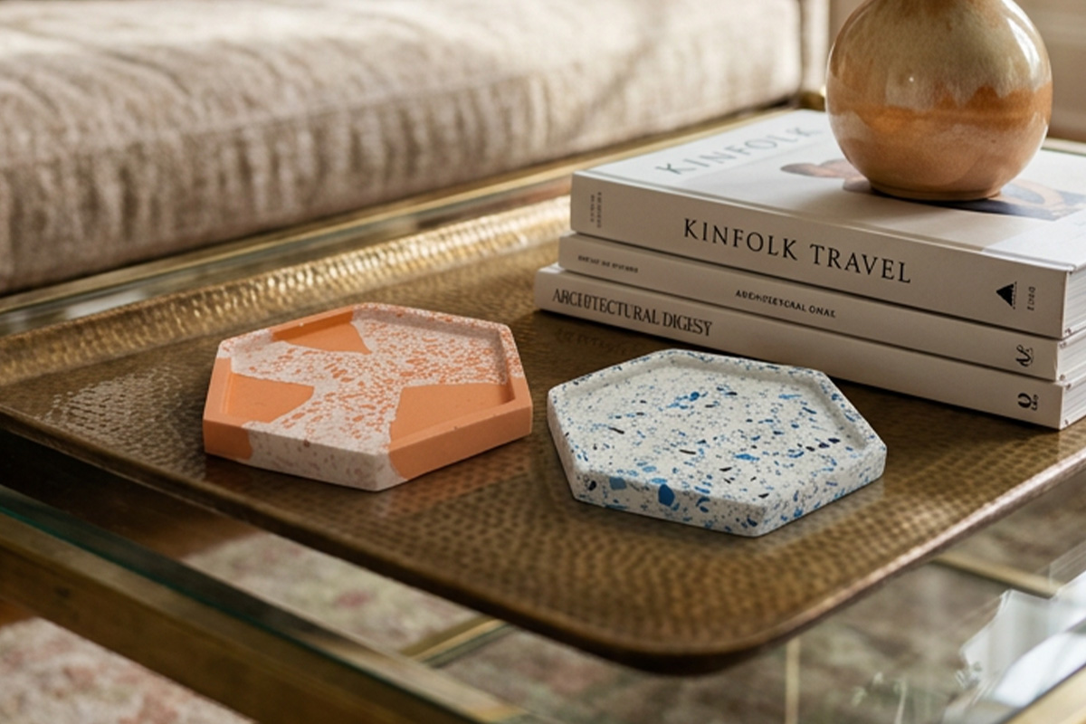 Articles pour la maison en terrazzo Jesmonite® stylisés