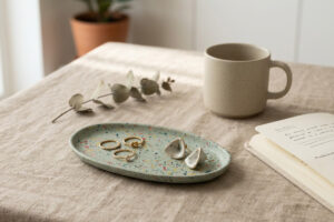 Finished Jesmonite homeware piece